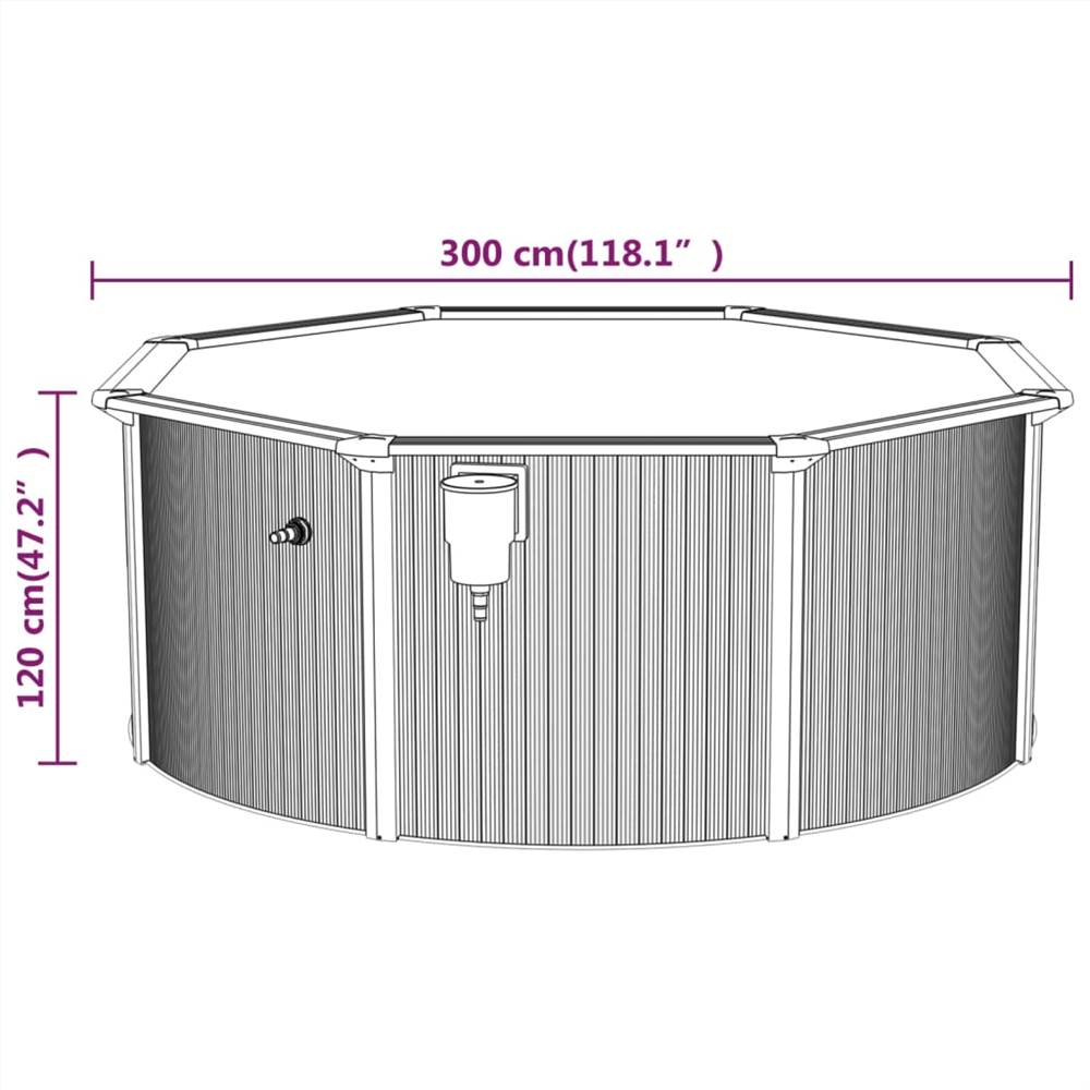 Swimming Pool with Safety Ladder 300x120 cm