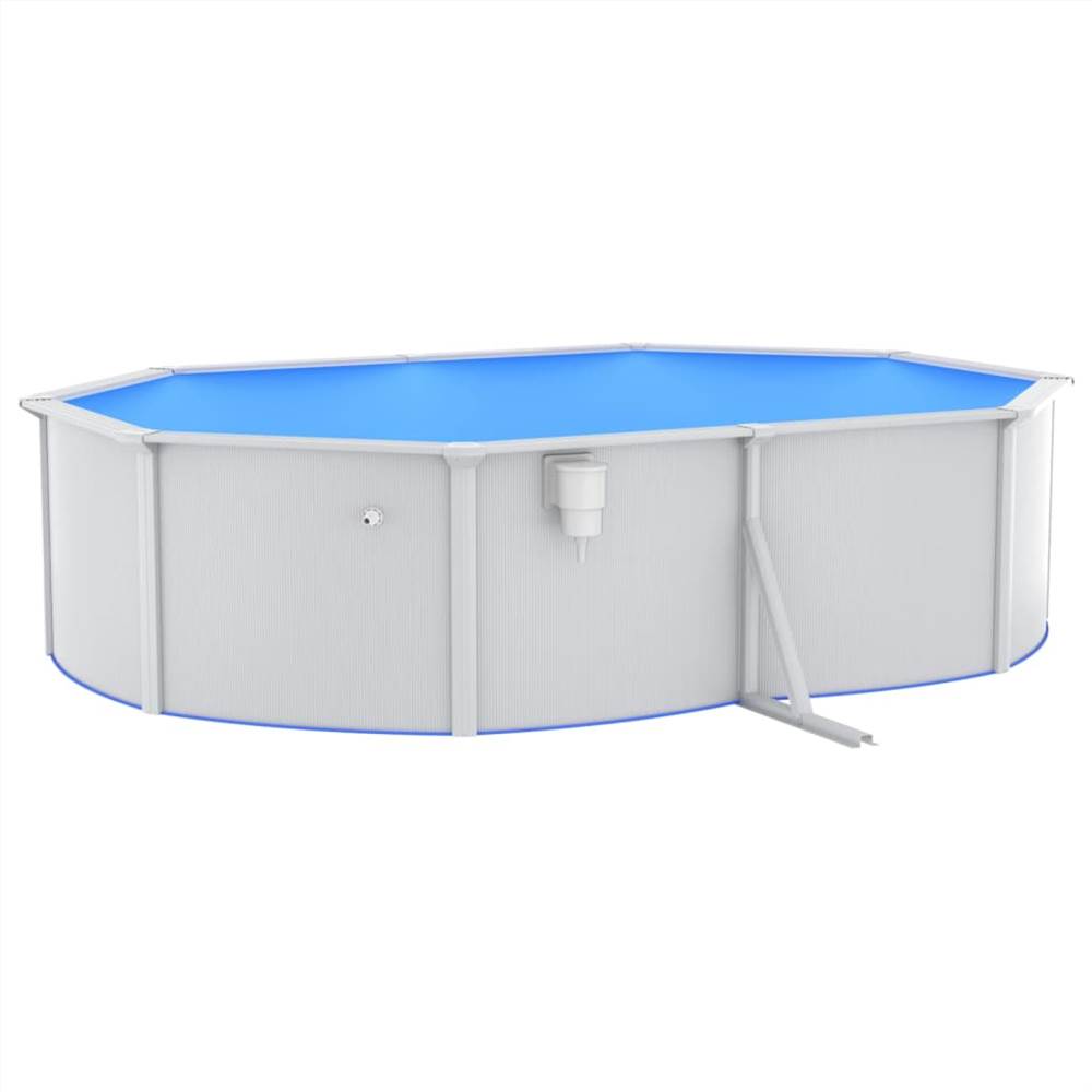 Swimming Pool with Safety Ladder 490x360x120 cm