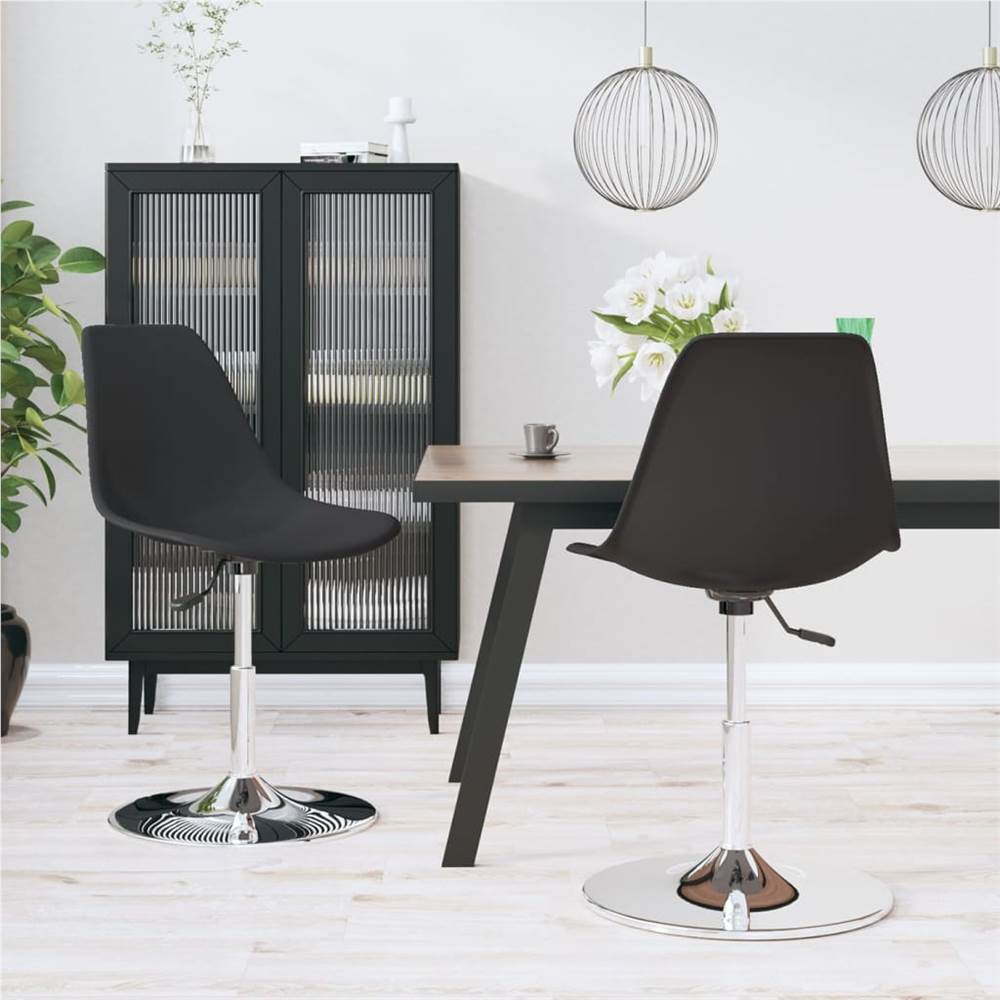 

Swivel Dining Chairs 2 pcs Grey PP