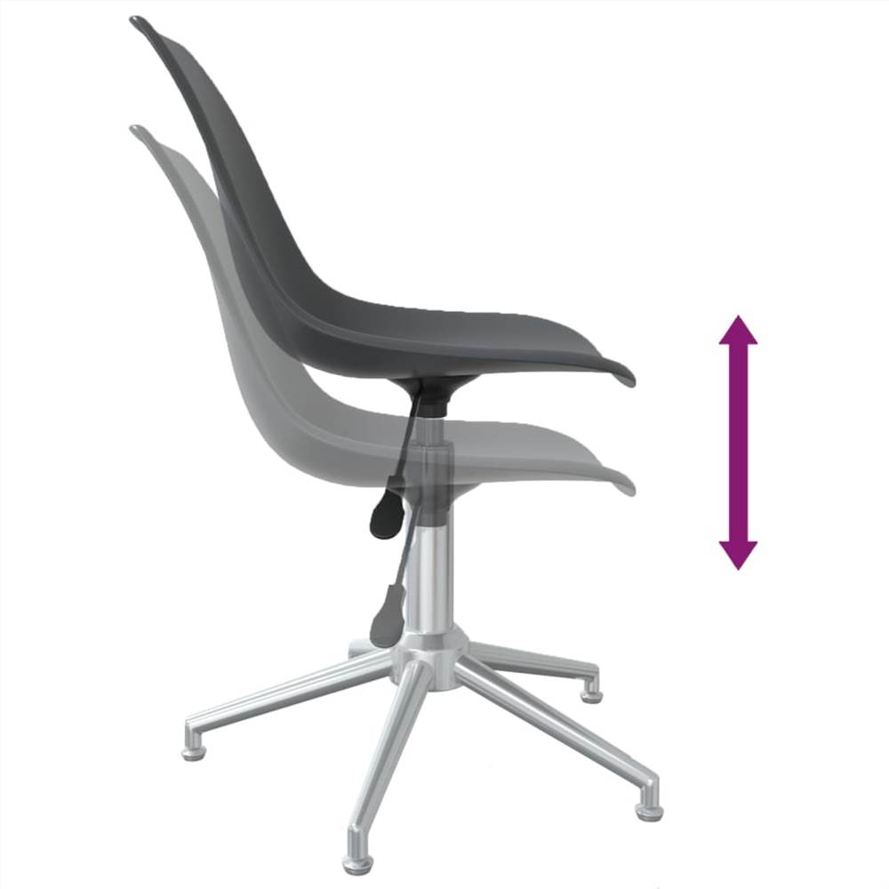 Swivel Office Chair Light Grey PP
