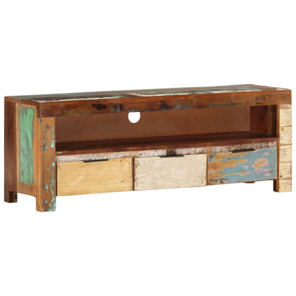 TV Cabinet 110x30x40 cm Solid Reclaimed Wood