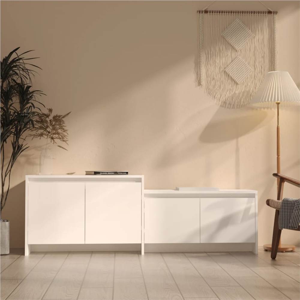 

TV Cabinet White 146.5x35x50 cm Chipboard