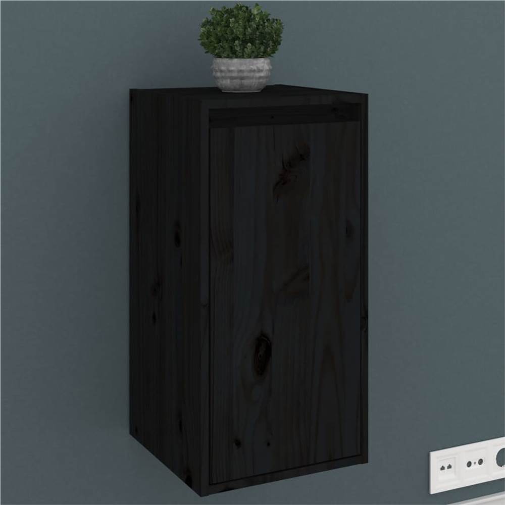 

Wall Cabinet Black 30x30x60 cm Solid Wood Pine