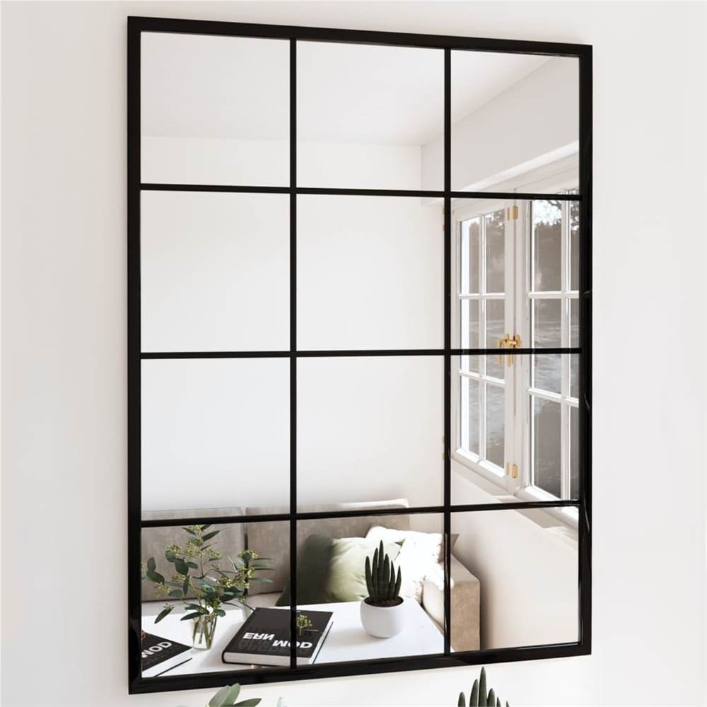 

Wall Mirror Black 80x60 cm Metal