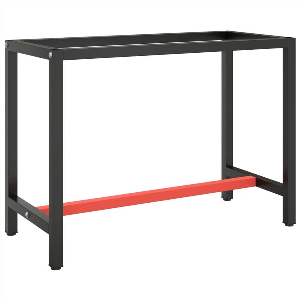 

Work Bench Frame Matte Black and Matte Red 110x50x79 cm Metal