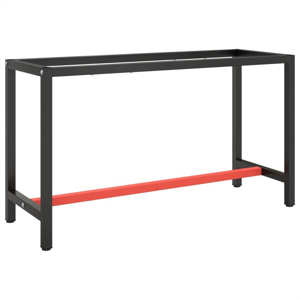 

Work Bench Frame Matte Black and Matte Red 140x50x79 cm Metal
