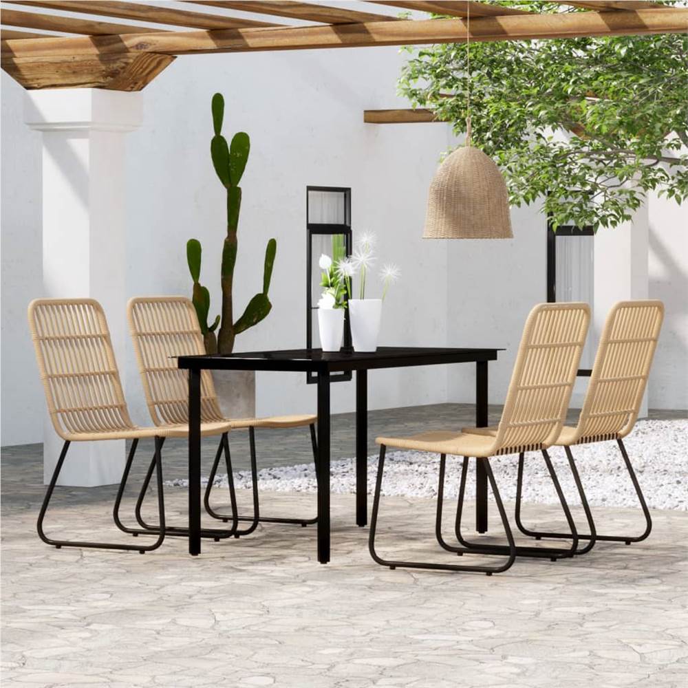 

5 Piece Garden Dining Set Oak