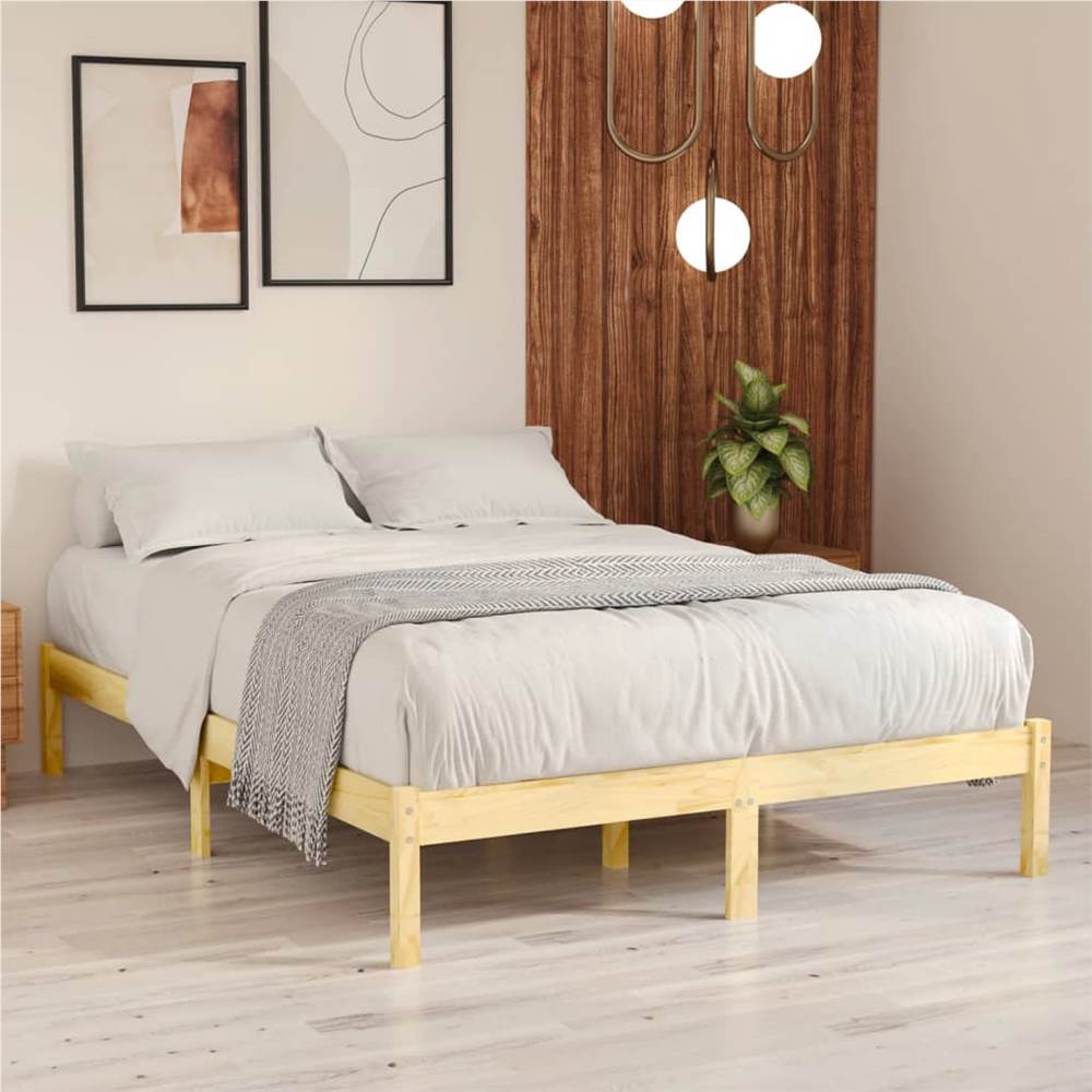 

Bed Frame Solid Pinewood 120x200 cm