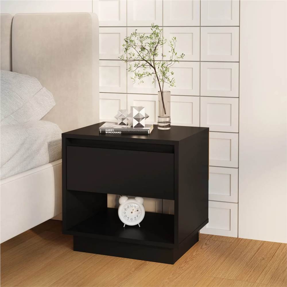 

Bedside Cabinet Black 45x34x44 cm Chipboard