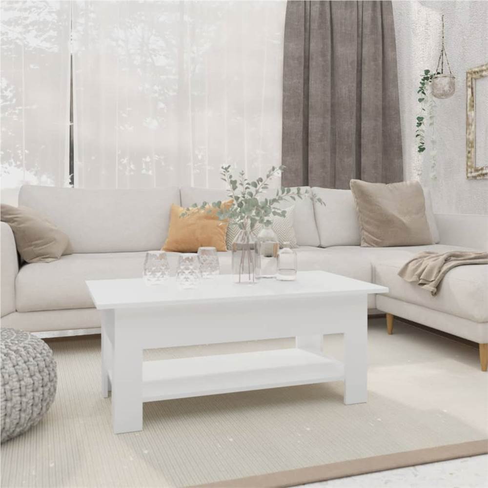 

Coffee Table White 102x55x42 cm Chipboard