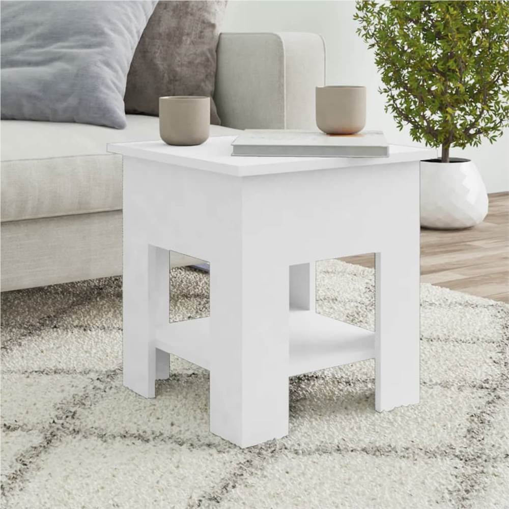 

Coffee Table White 40x40x42 cm Engineered Wood