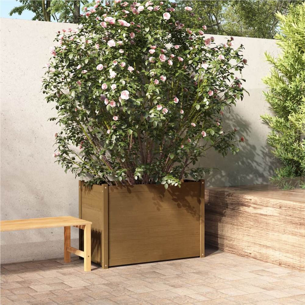 

Garden Planter Honey Brown 100x50x70 cm Solid Pinewood