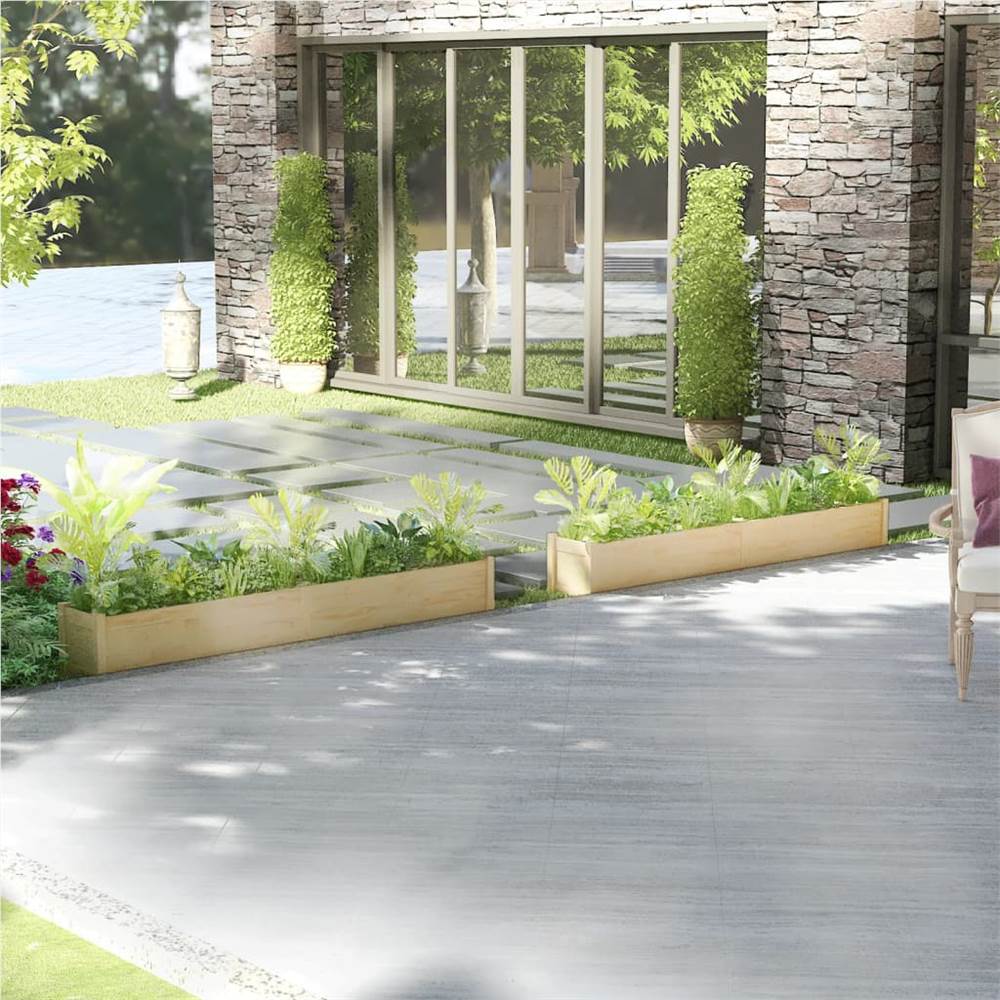 

Garden Planters 2 pcs 200x31x31 cm Solid Pinewood