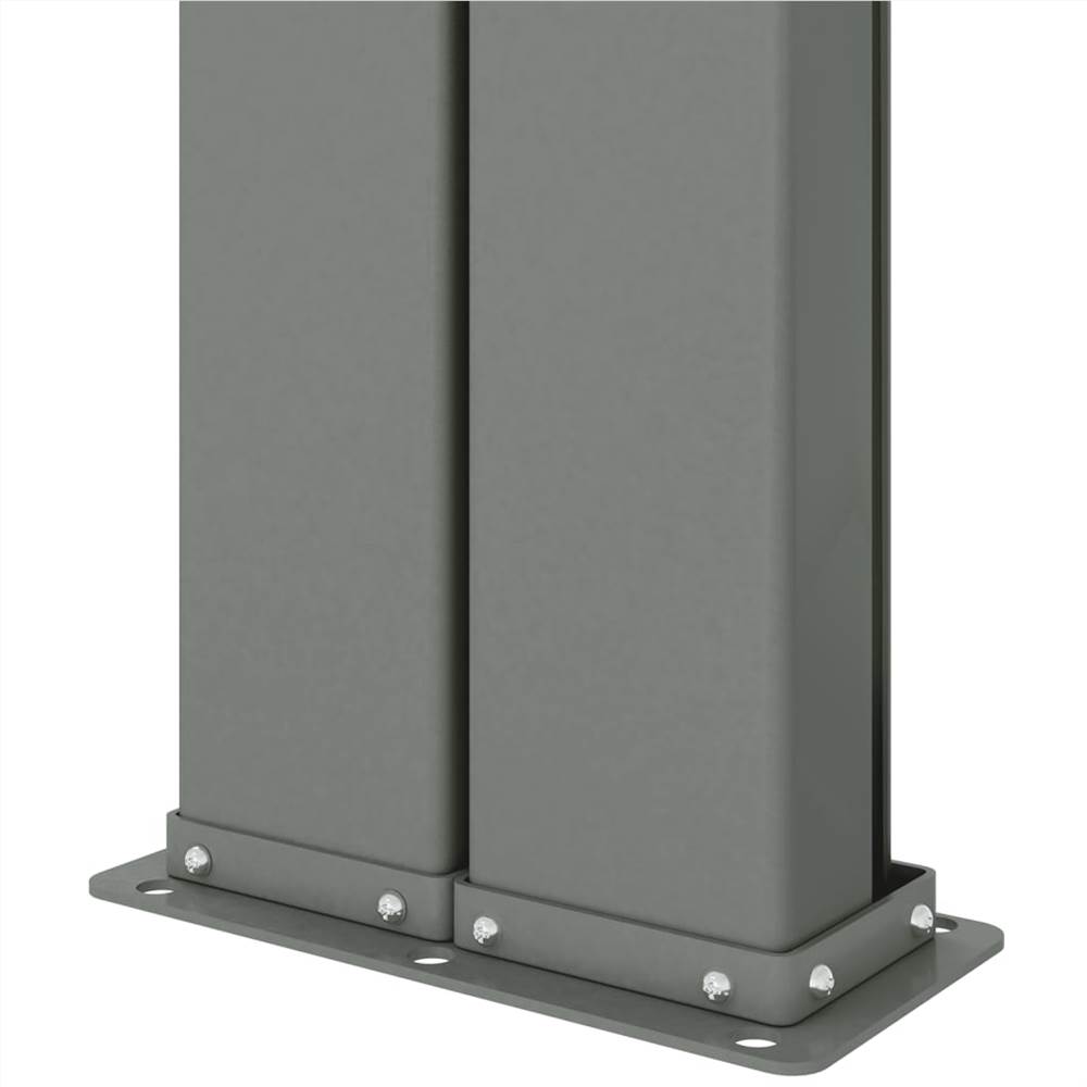 Retractable Side Awning Brown 220x1000 cm