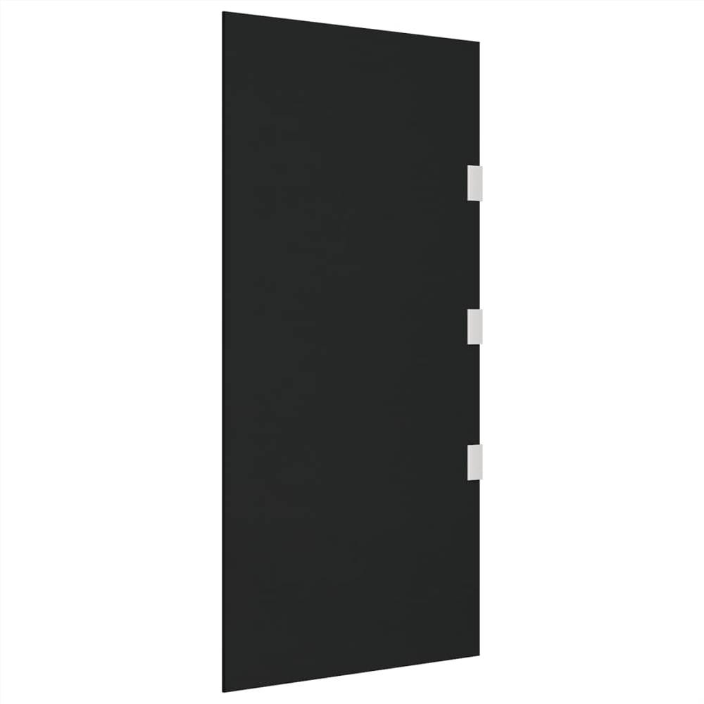 Side Panel for Door Canopy Black 50x100 cm Tempered Glass