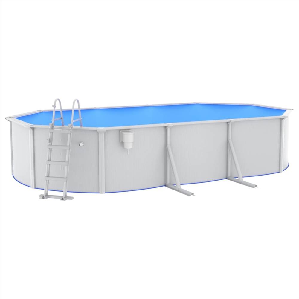 Swimming Pool with Safety Ladder 610x360x120 cm