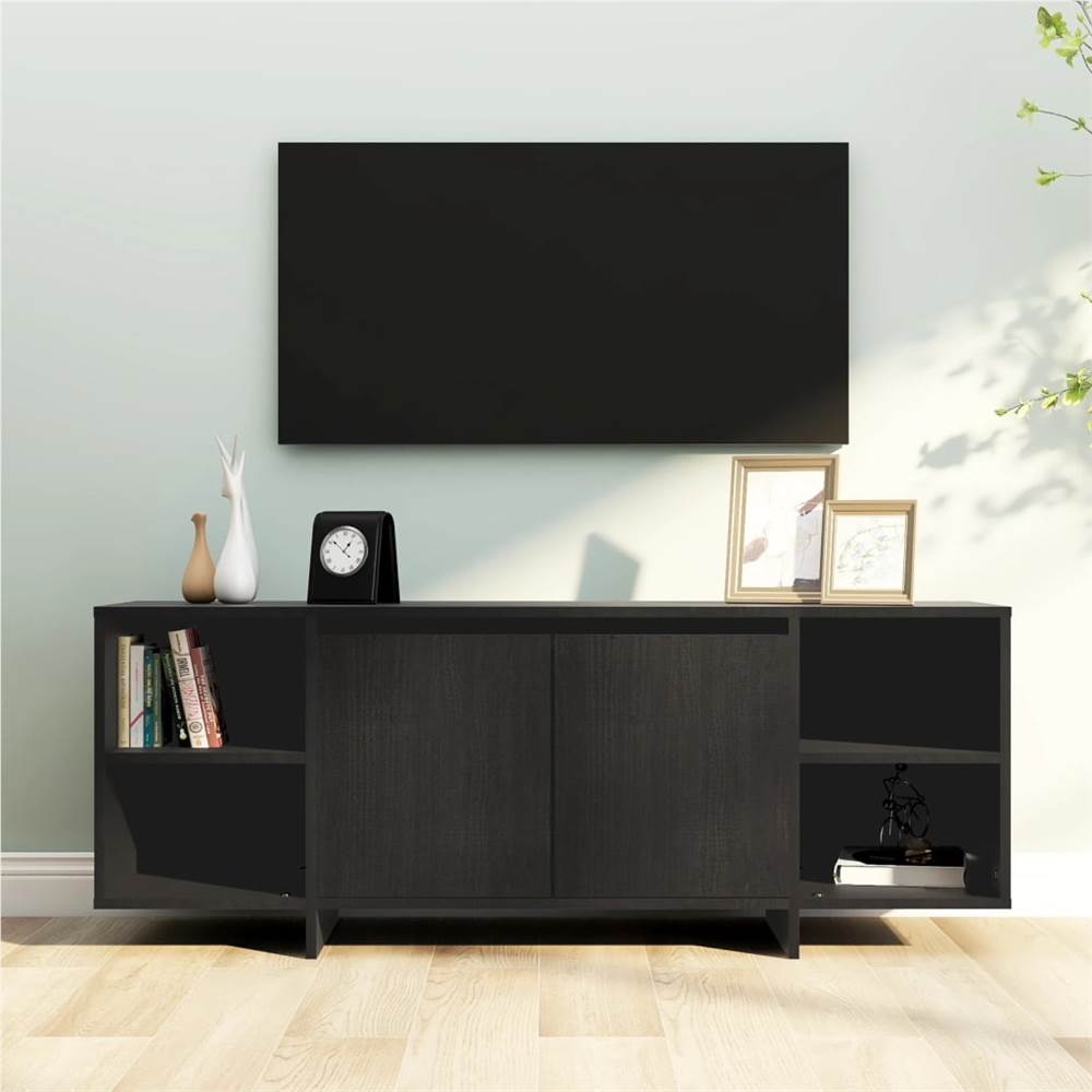 

TV Cabinet Black 130x35x50 cm Chipboard