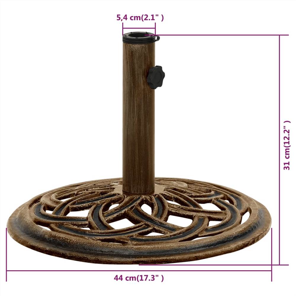 Umbrella Base Bronze 44x44x31 cm Cast Iron