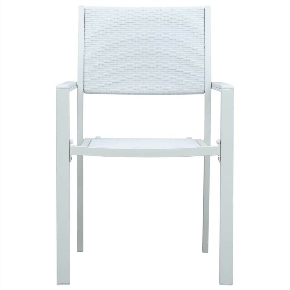 9 Piece Garden Dining Set White