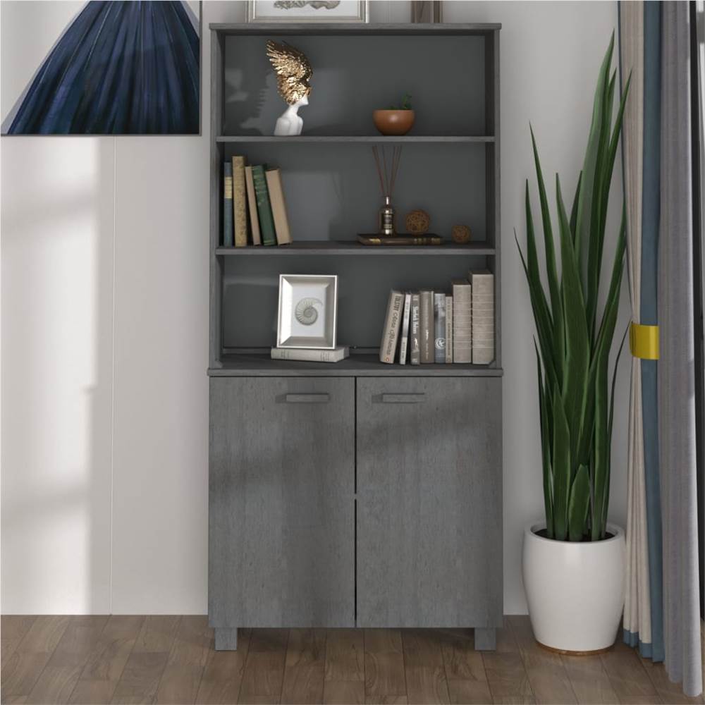 

Highboard Solid Wood Pine Dark Grey