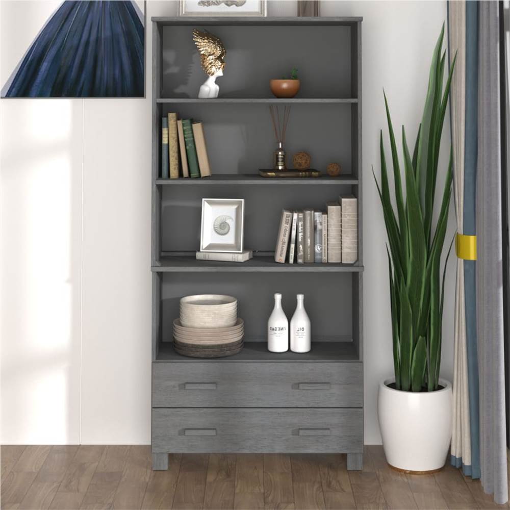 

Highboard Solid Wood Pine Dark Grey