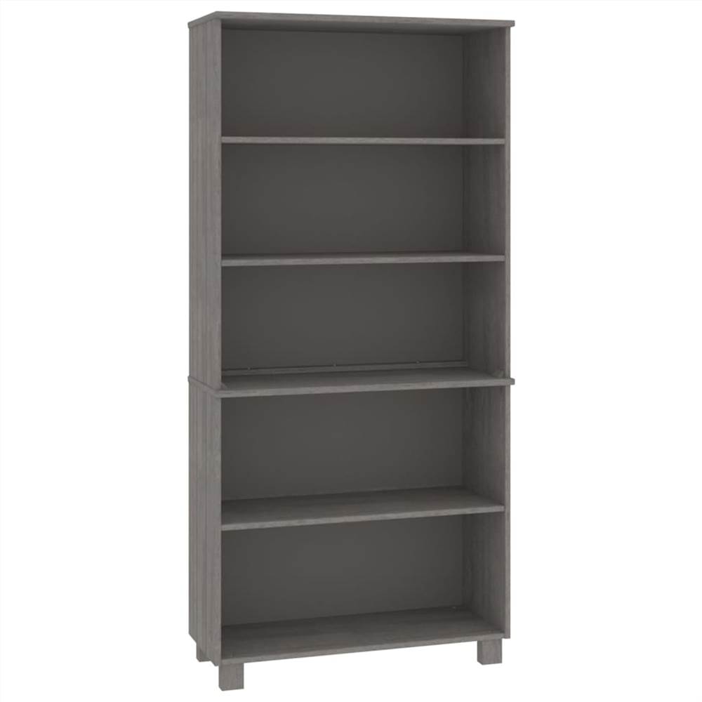 Highboard Solid Wood Pine Light Grey
