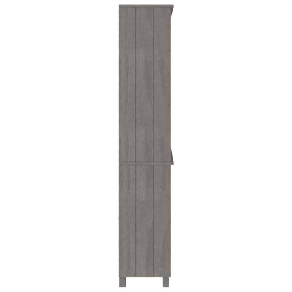 Highboard Solid Wood Pine Light Grey