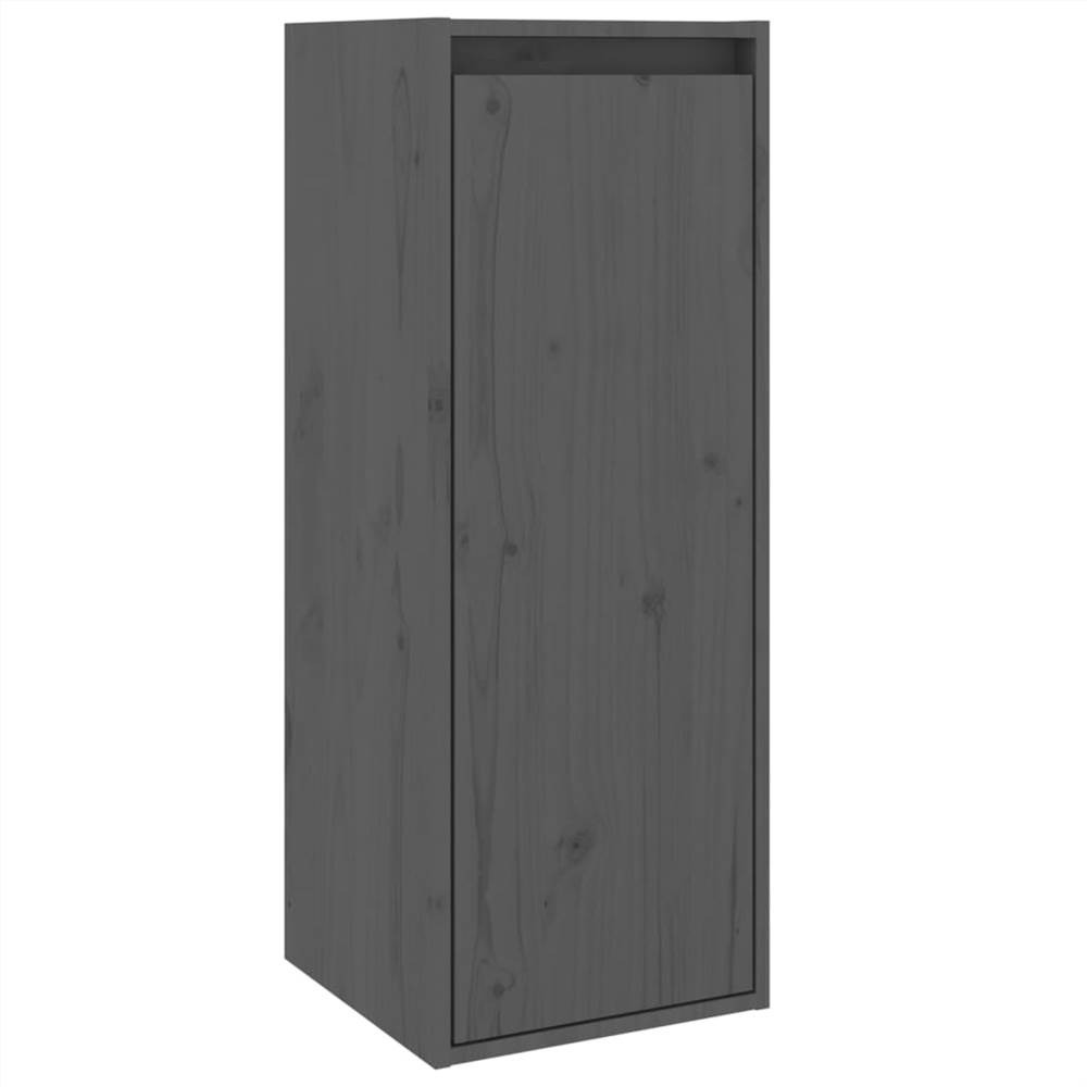 TV 3 pcs Grey Solid Wood Pine