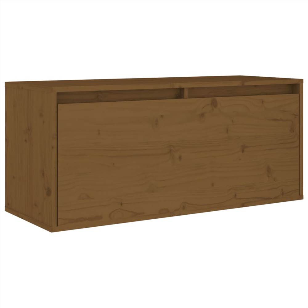 TV Cabinets 8 pcs Honey Brown Solid Wood Pine