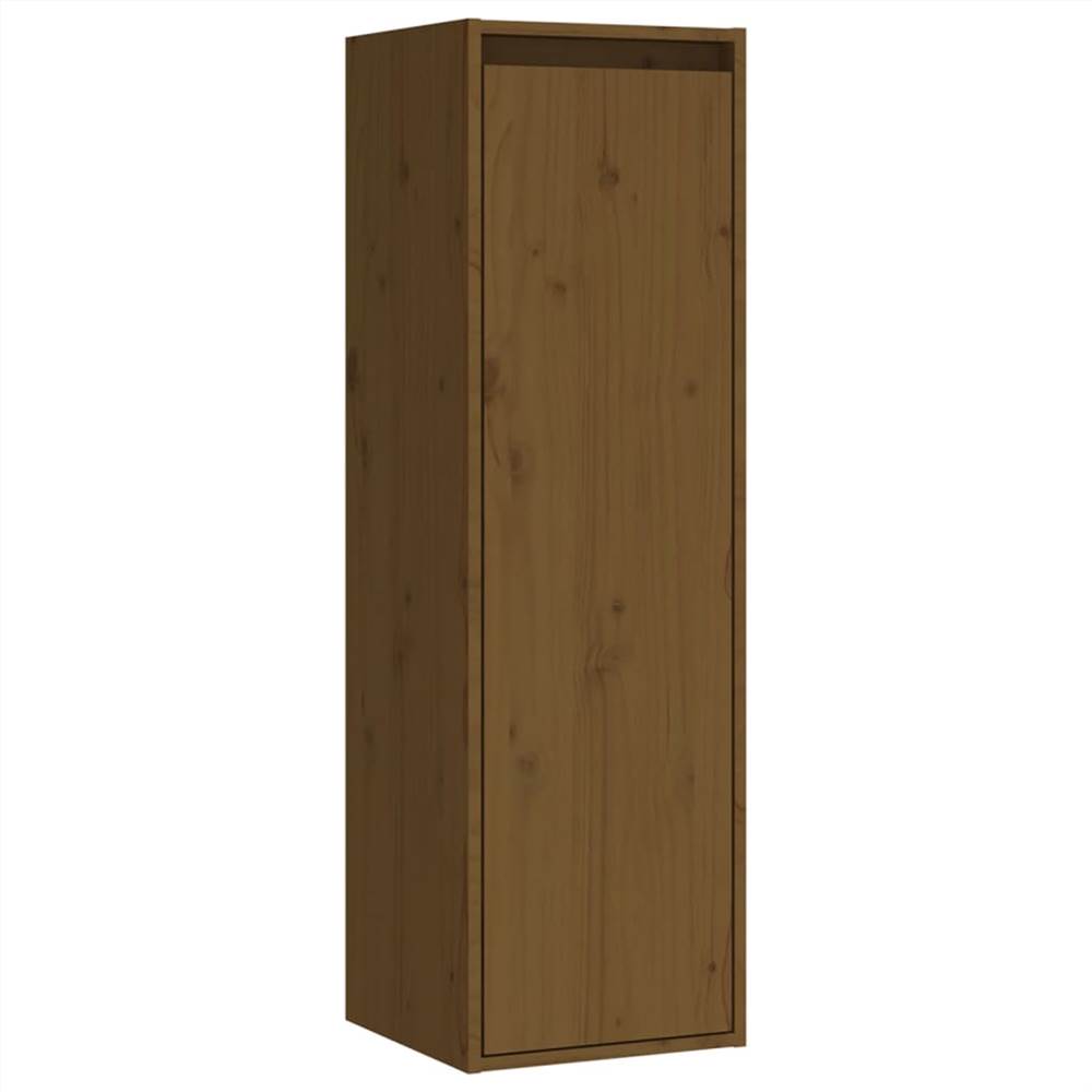 TV Cabinets 8 pcs Honey Brown Solid Wood Pine