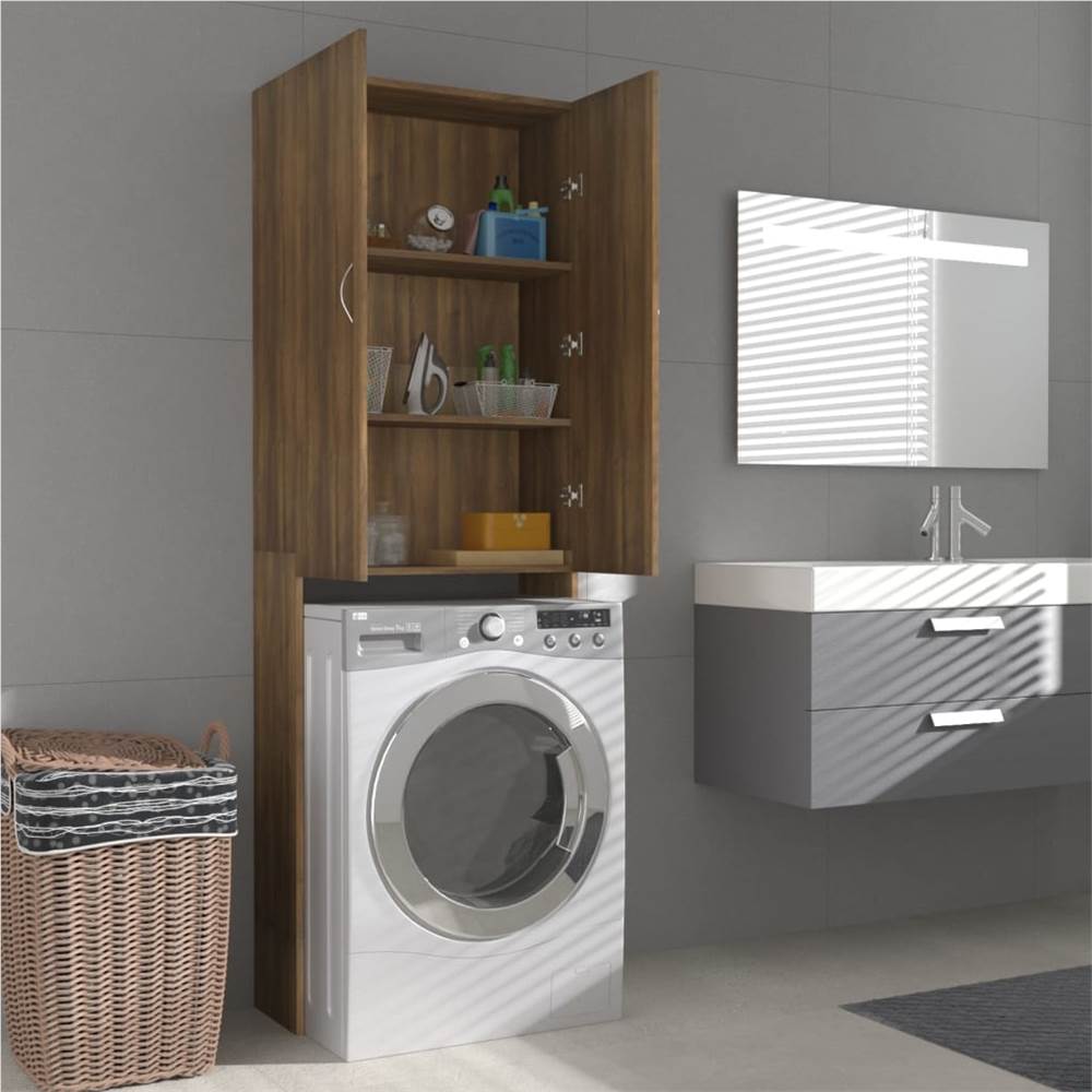 Best Pirce π Washing Machine Cabinet Brown Oak 64x25.5x190 cm βοΈ 16 Washing Machine Cabinet Brown Oak 64x25.5x190 cm