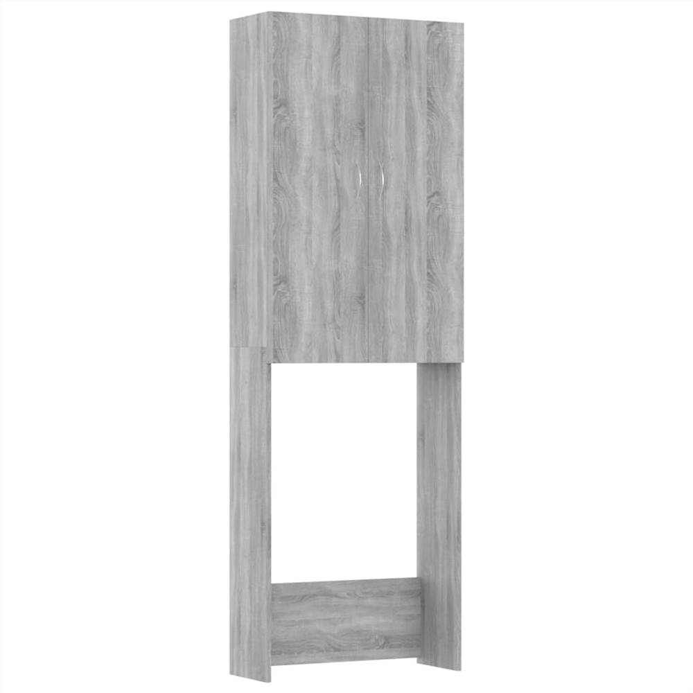 Washing Machine Cabinet Grey sonoma 64x25.5x190 cm