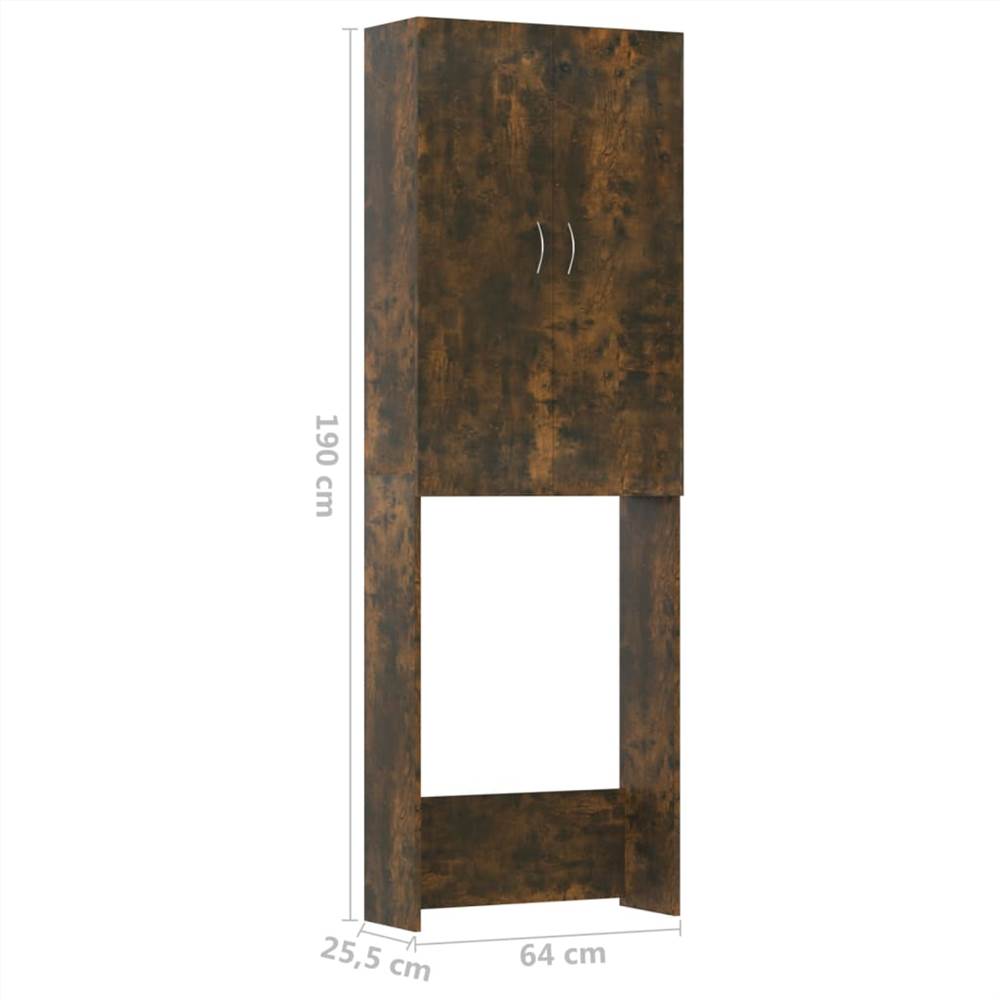 Washing Machine Cabinet Smoked Oak 64x25.5x190 cm