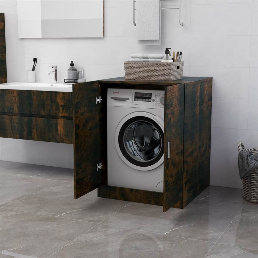 Washing Machine Cabinet Smoked Oak 71x71.5x91.5 cm