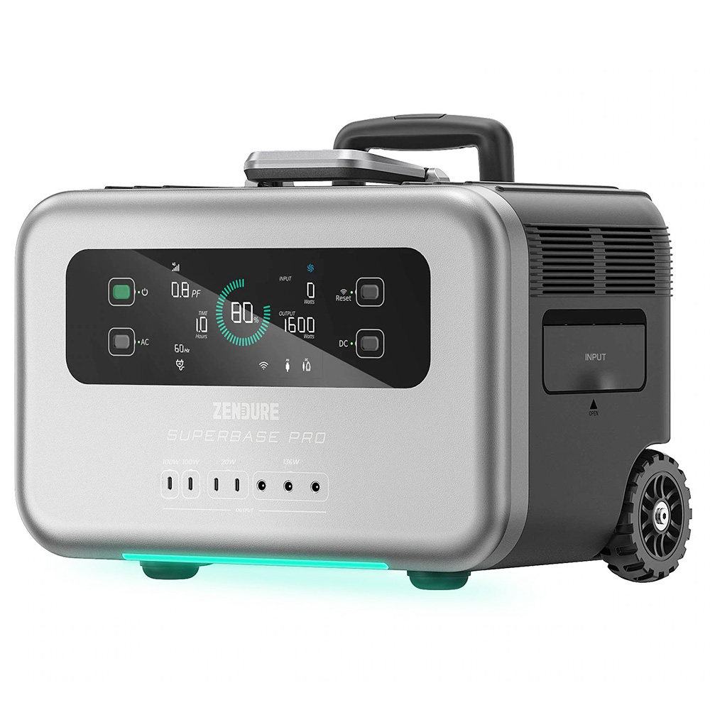 ZENDURE SuperBase Pro 2096Wh Portable Power Station, Charge to 80% in 1 Hour, 2000W Output, Built-in 4G IoT, App Control
