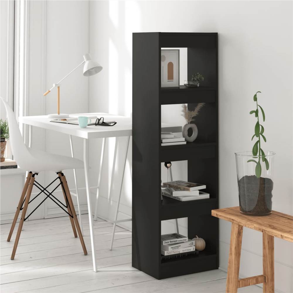 

Book Cabinet/Room Divider Black 40x30x135 cm