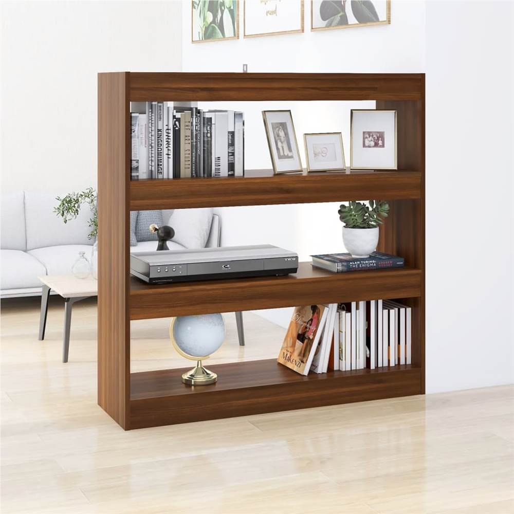 

Book Cabinet/Room Divider Brown Oak 100x30x103 cm