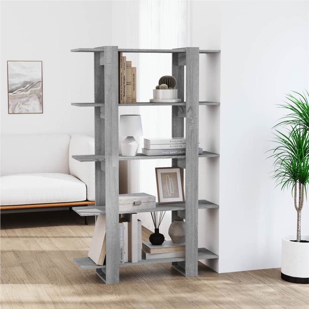 

Book Cabinet/Room Divider Grey Sonoma 100x30x160 cm