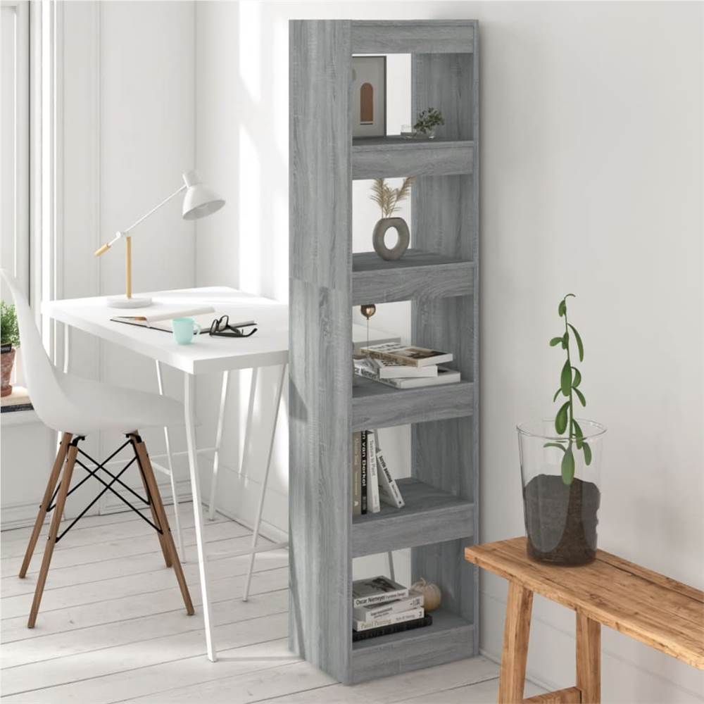 

Book Cabinet/Room Divider Grey Sonoma 40x30x166 cm