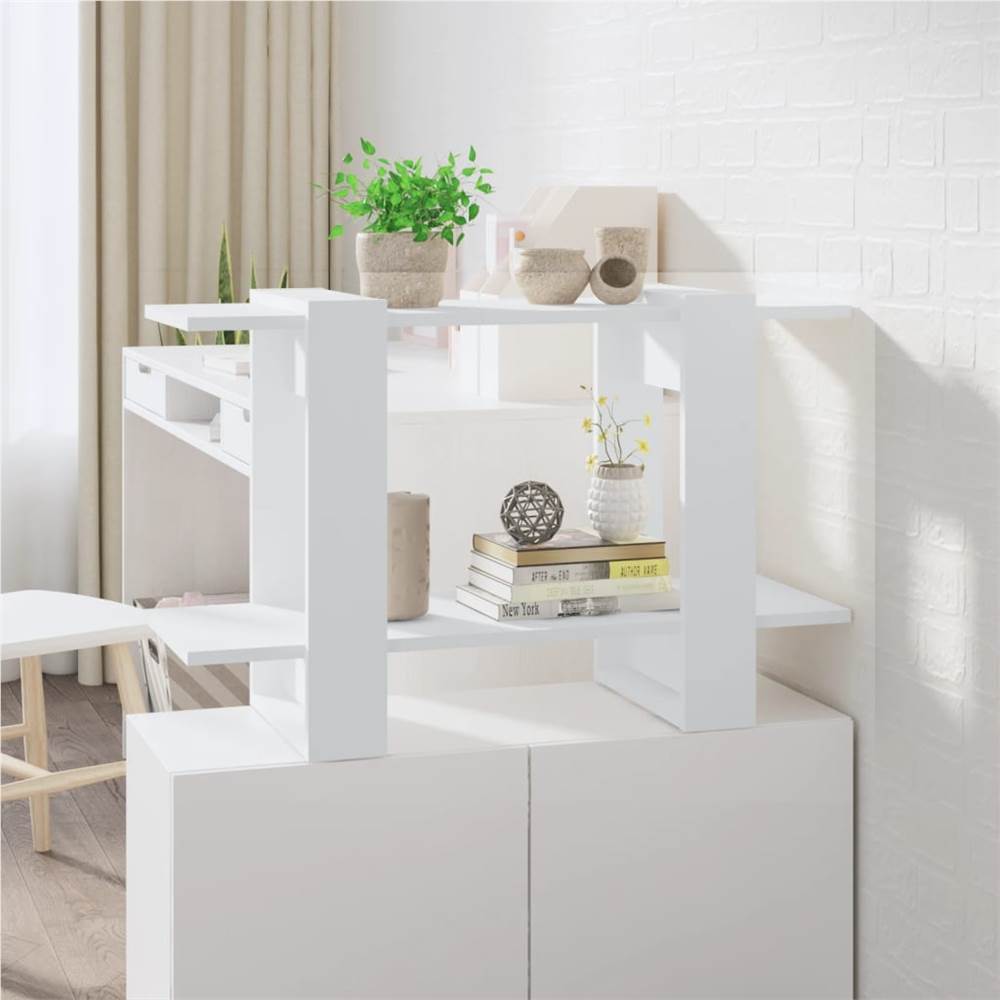 

Book Cabinet/Room Divider White 80x30x51 cm