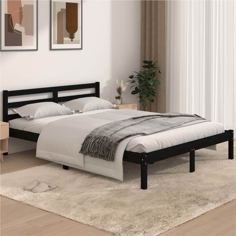 

Day Bed Solid Wood Pine 140x190 cm Black