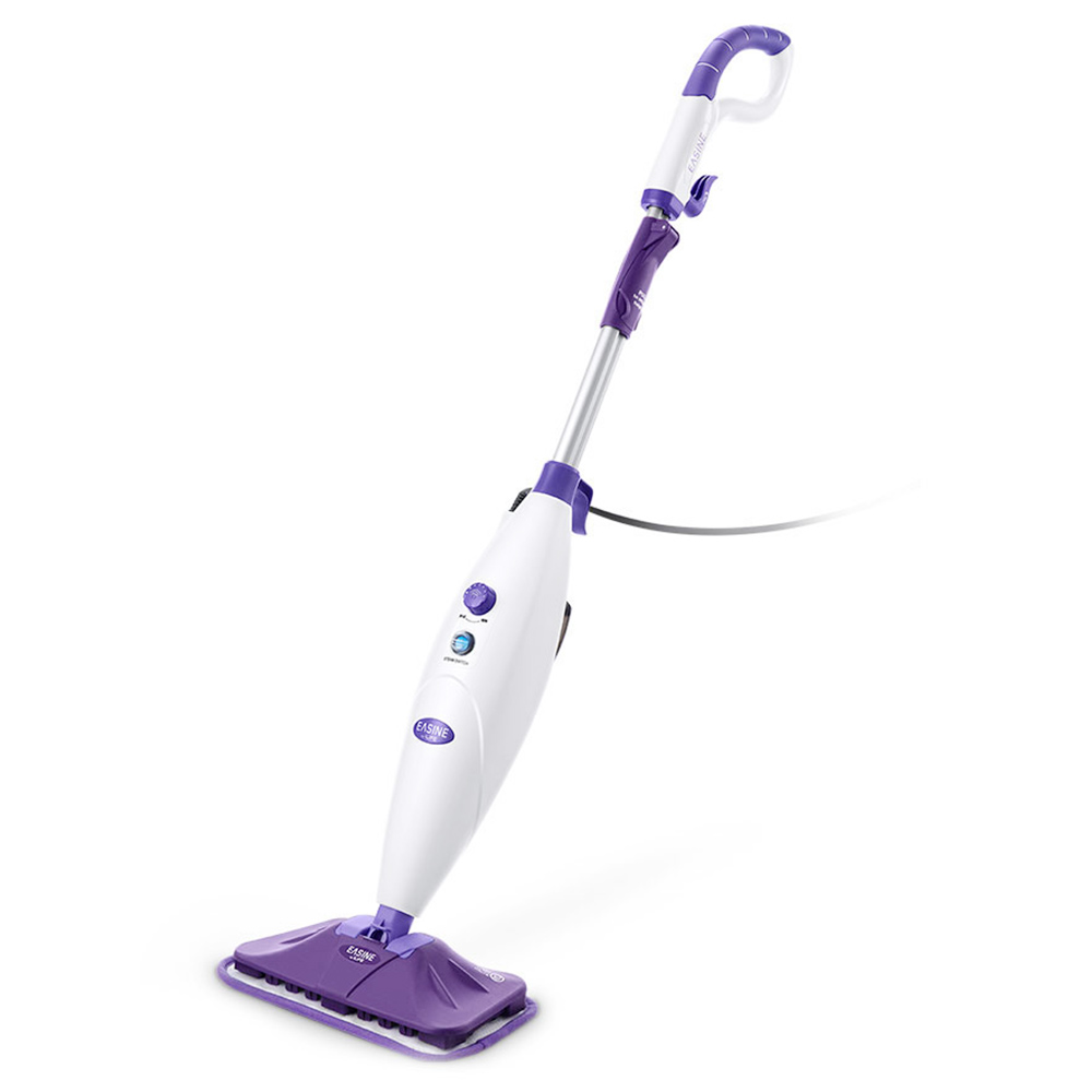 EASINE by ILIFE S50 Wired Steam Mop 1300W Power 450ml Water Tank 10 Levels Adjustable 20s Fast Steam 120 Degree Celsius High-Temperature 99% Sterilization Overheat Protection - Purple