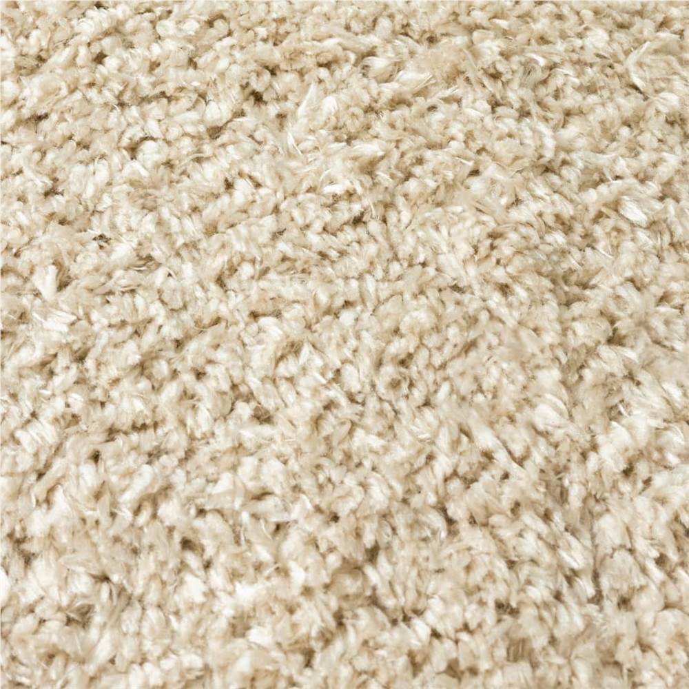 High Pile Shaggy Rug Beige 200x290 cm 50 mm
