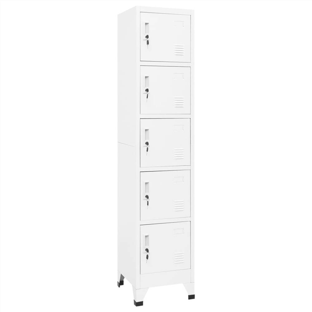 

Locker Cabinet White 38x40x180 cm Steel