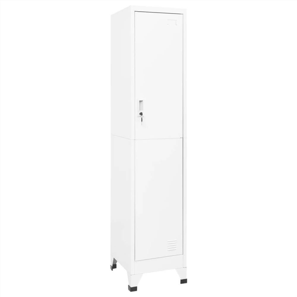 

Locker Cabinet White 38x45x180 cm Steel