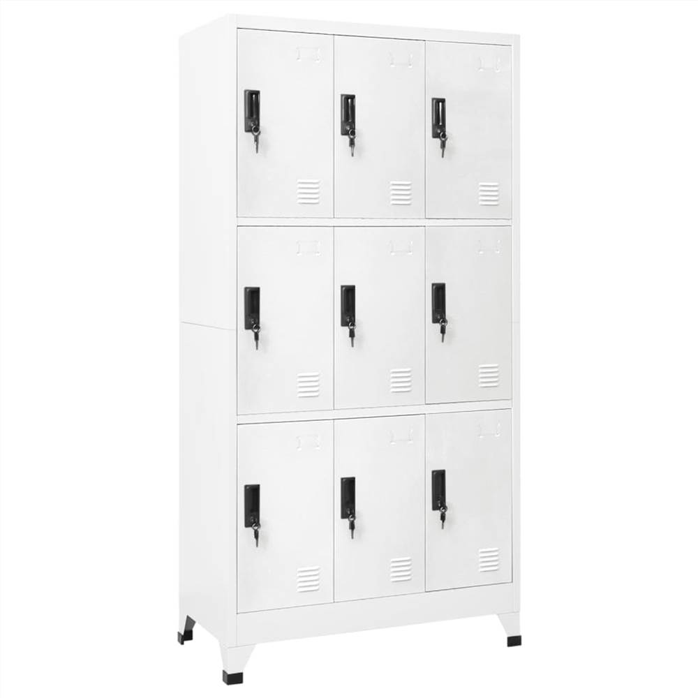 

Locker Cabinet White 90x45x180 cm Steel