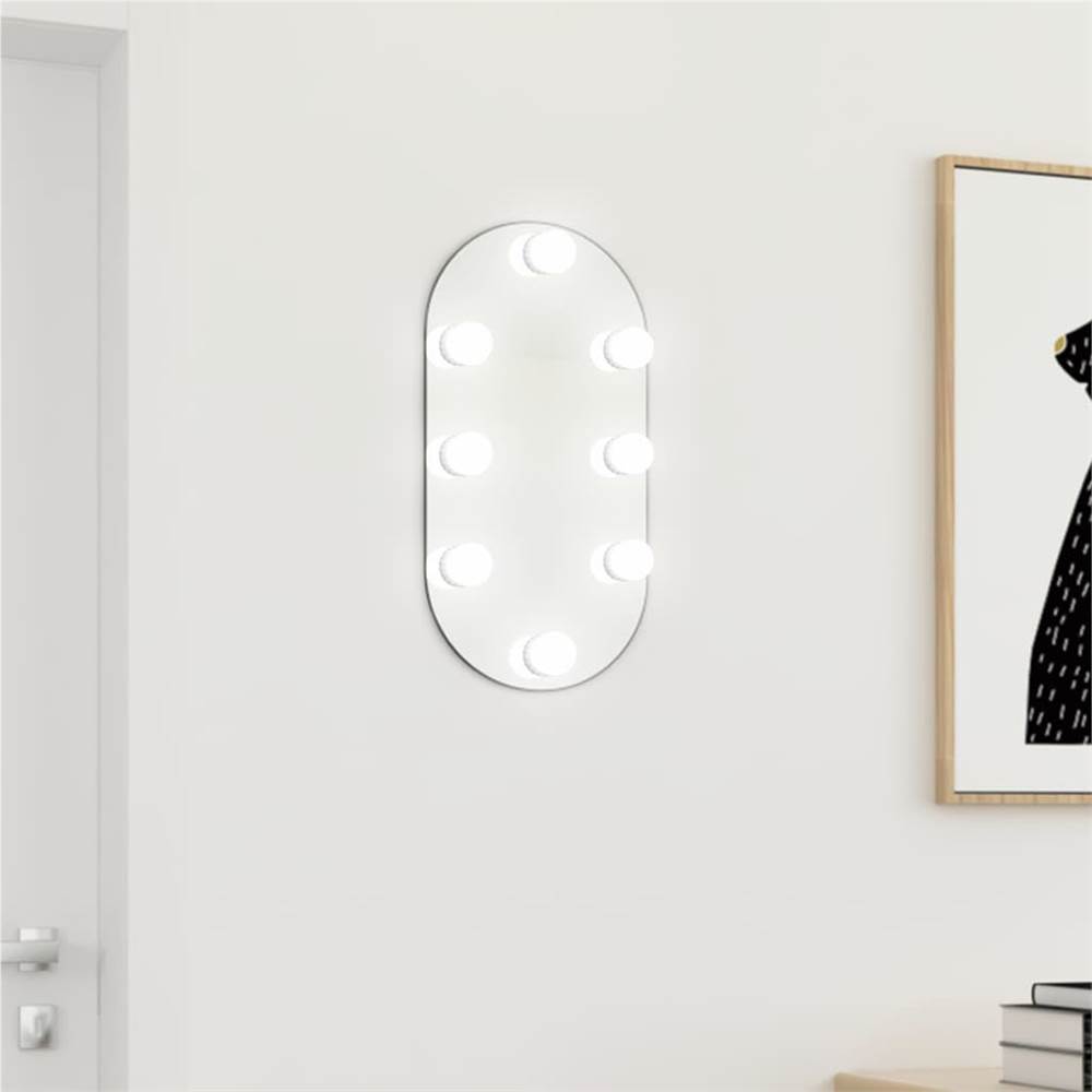 Spiegel met LED Verlichting 40x20 cm Glas Ovaal