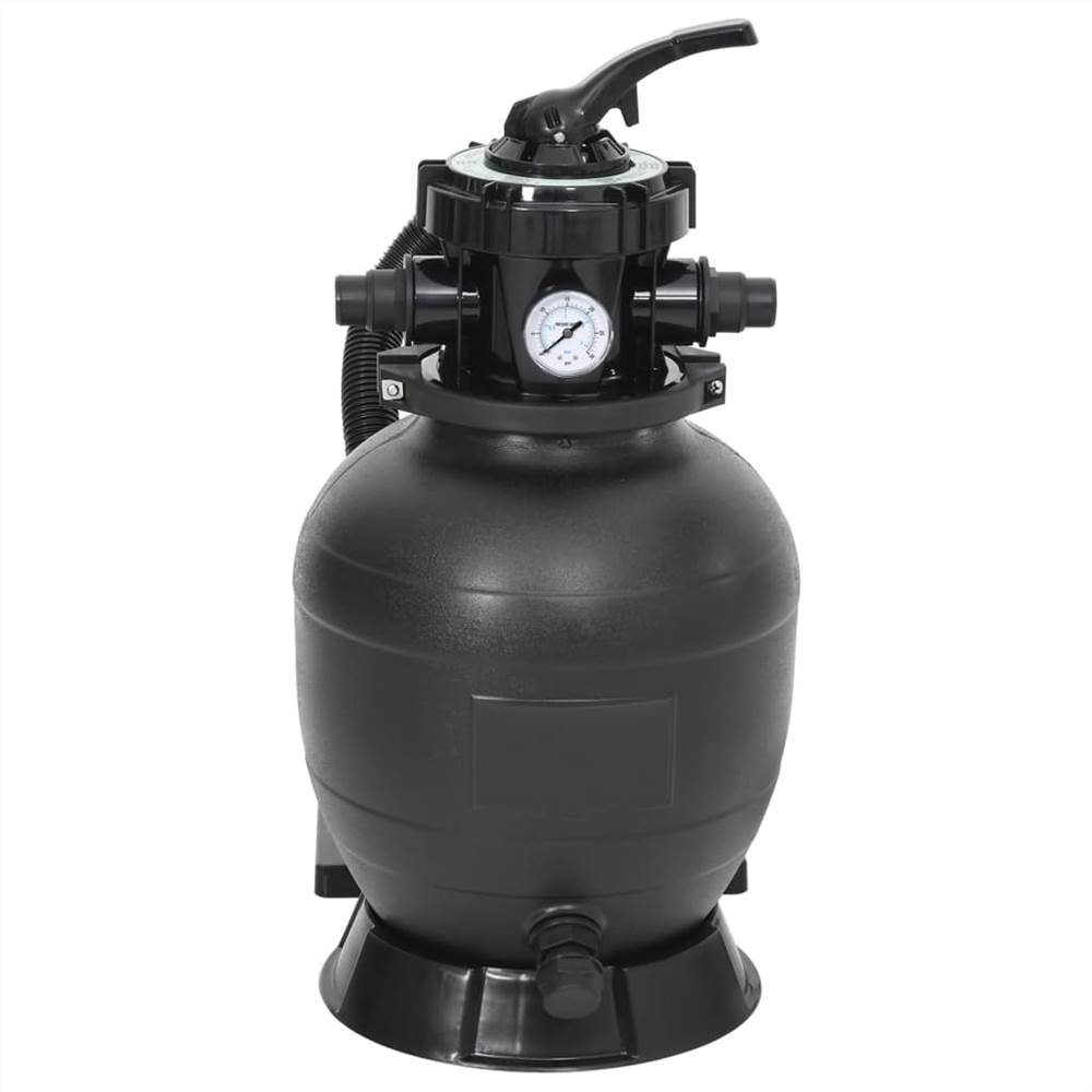 Pool Sand Filter with 6Way Valve Black