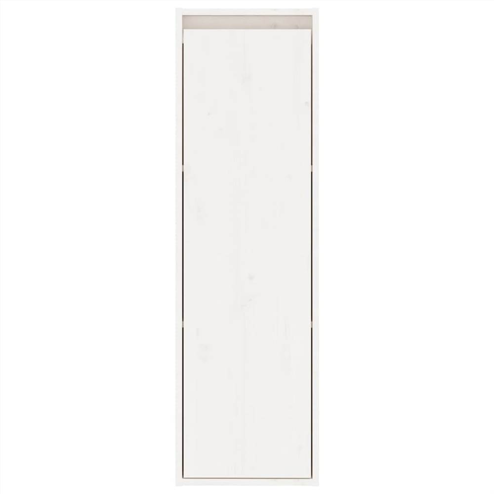 Wall Cabinet White 30x30x100 cm Solid Pinewood