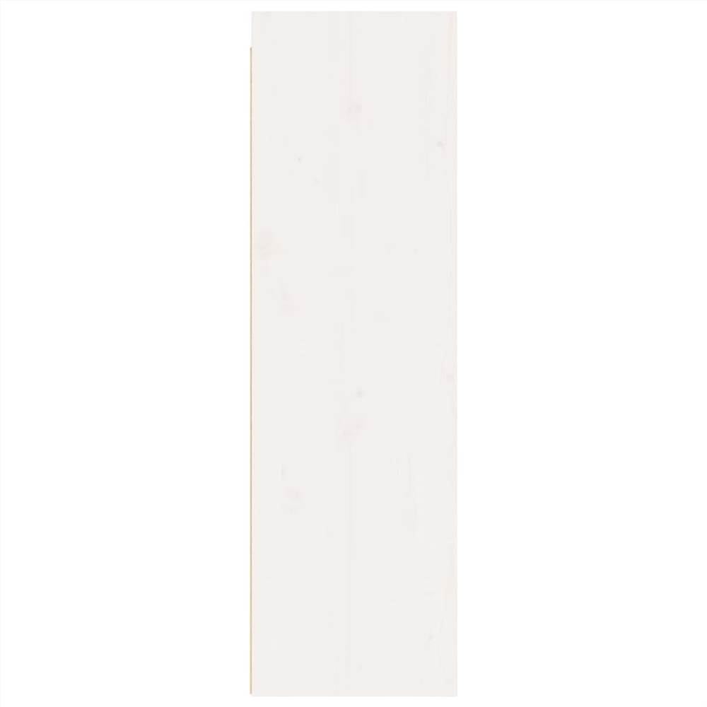 Wall Cabinet White 30x30x100 cm Solid Pinewood